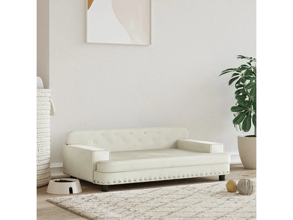 Tenzo  Lit pour cen crème 90x53x30 cm velours