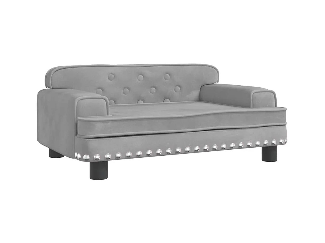 Tenzo  Hondenmand 70x45x30 cm fluweel lichtgrijs