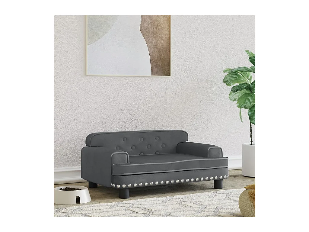 Tenzo  Lit pour cen gris foncé 70x45x30 cm velours