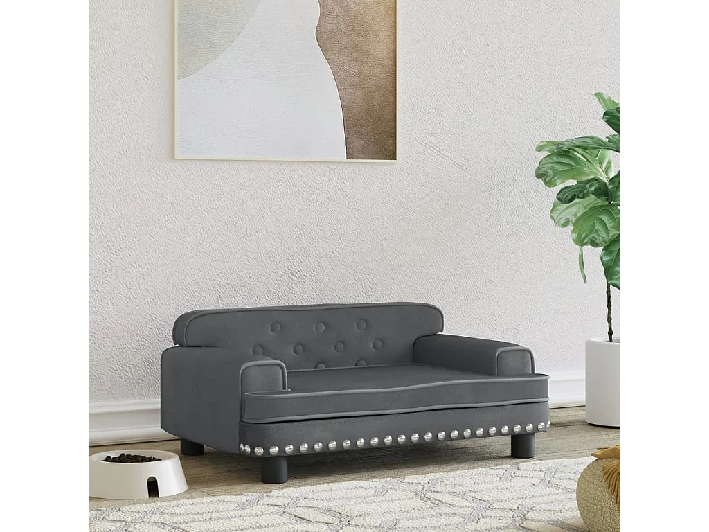 Tenzo  Lit pour cen gris foncé 70x45x30 cm velours