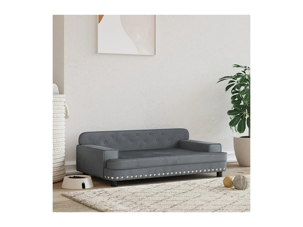 Tenzo  Lit pour cen gris foncé 90x53x30 cm velours