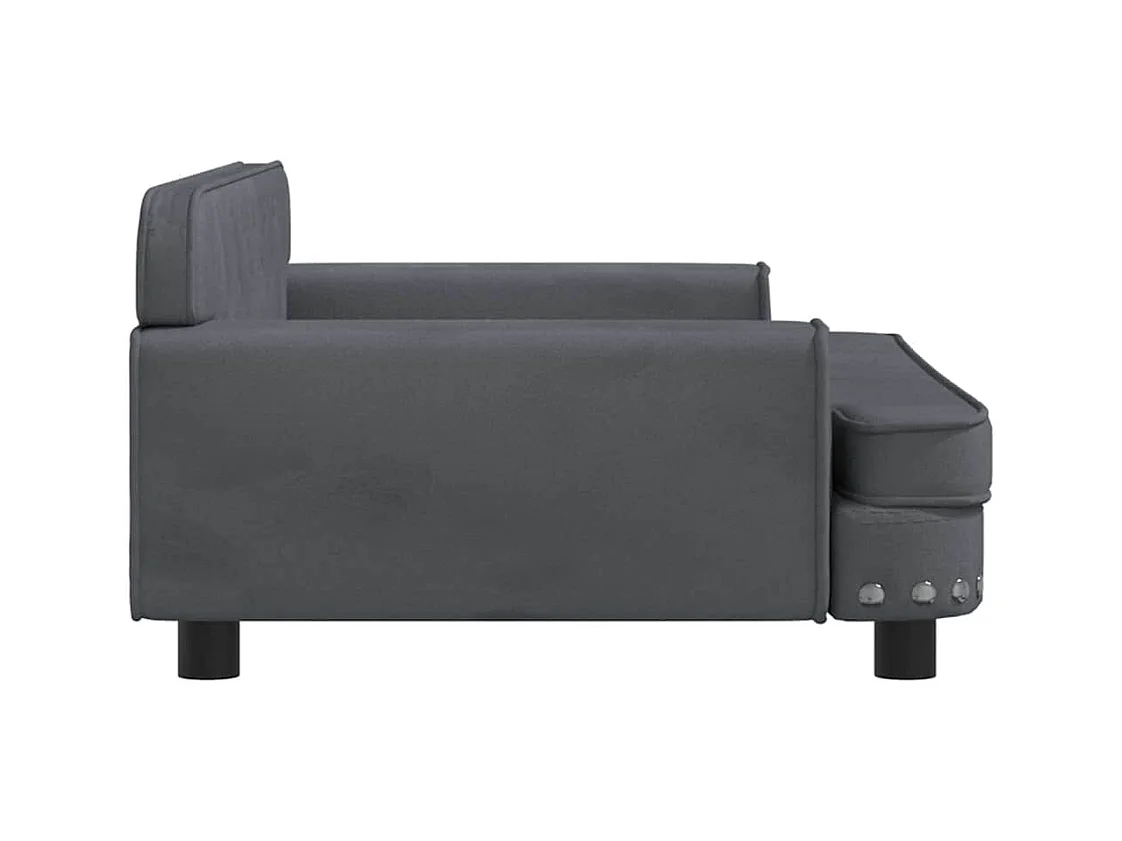 Tenzo  Hondenmand 90x53x30 cm fluweel donkergrijs