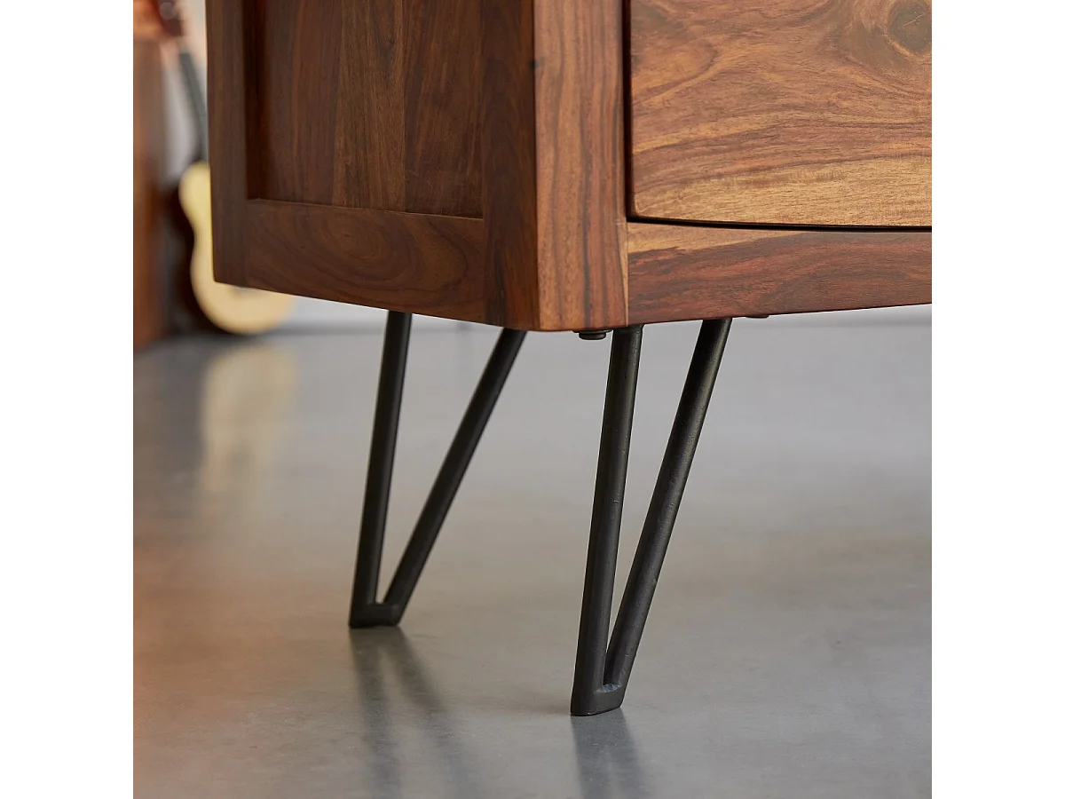 Kinderkommode Bonnie aus Sheesham-Holz, mit 3 Schubladen