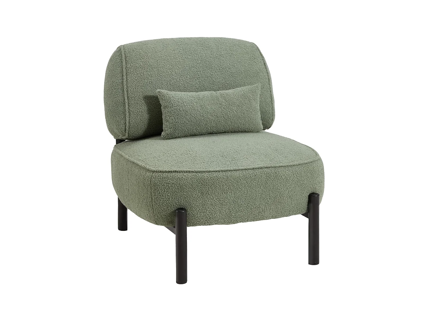 YODOLLA Fauteuil lounge de relaxation, Fauteuil lounge extra-grand rembourré Teddy avec coussins, Fauteuil lecteur confortable pour chambre, Vert
