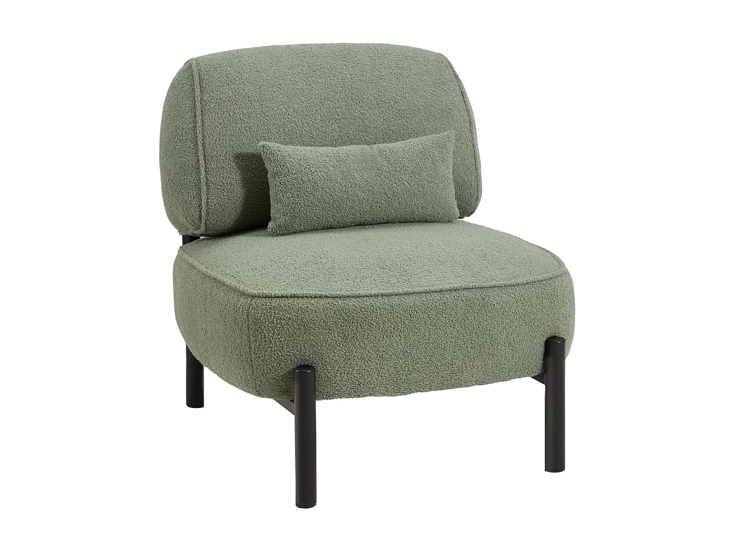 YODOLLA Fauteuil lounge de relaxation, Fauteuil lounge extra-grand rembourré Teddy avec coussins, Fauteuil lecteur confortable pour chambre, Vert