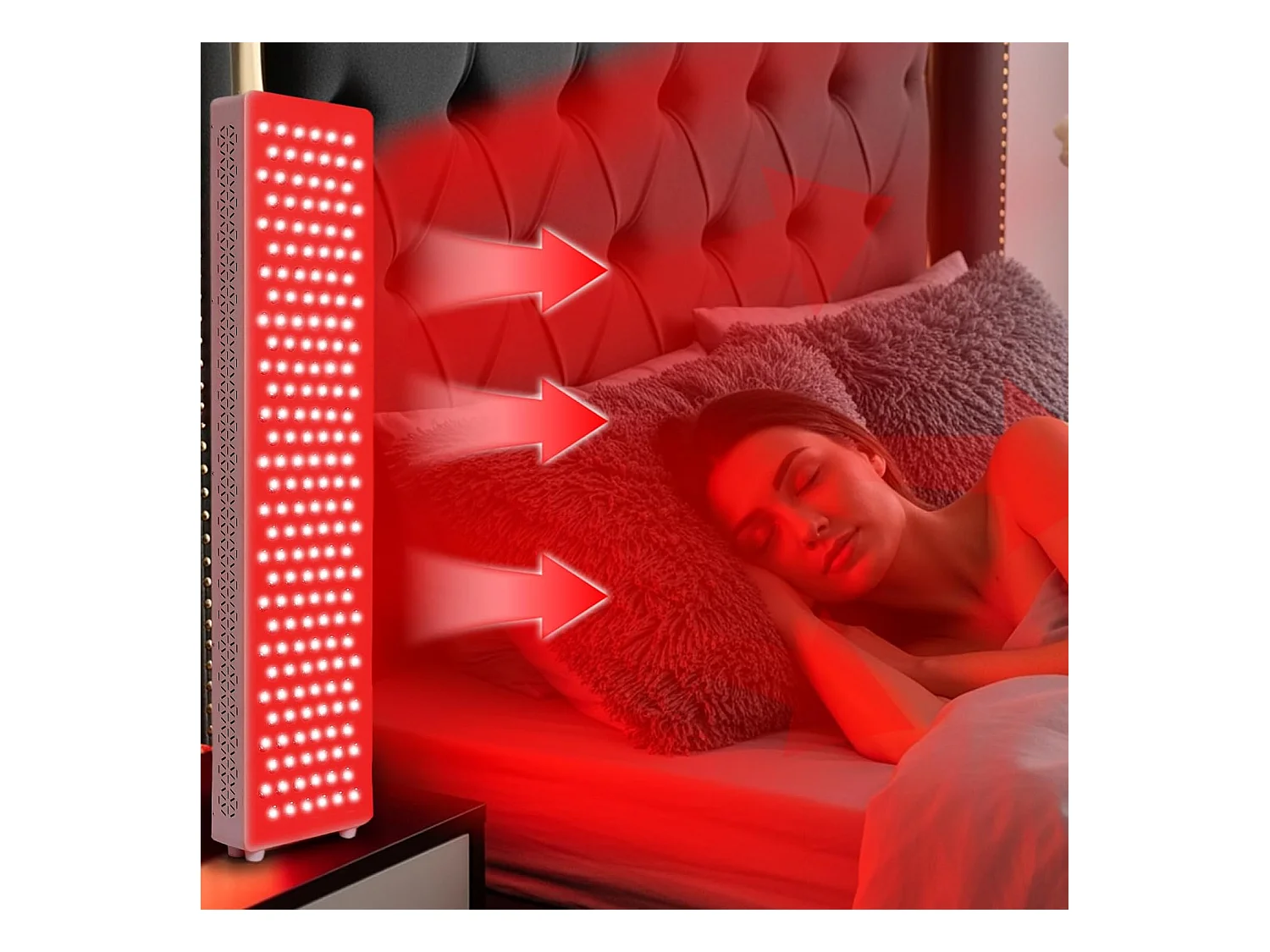 YODOLLA Lampe à lumière rouge Pro180 pour le corps entier, 180 LED avec 5 longueurs d'onde (Infrarouge & Rouge), Plus puissante que les modèles mono-ondes