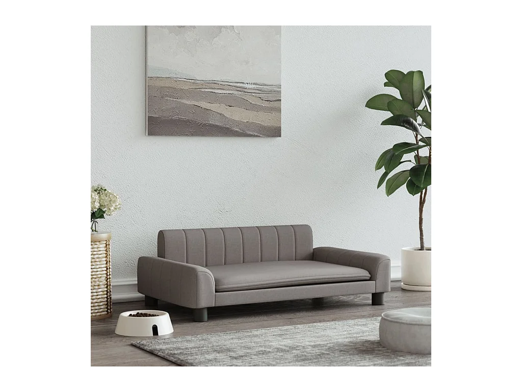 Trent Alan  Lit pour cen taupe 90x53x30 cm tissu