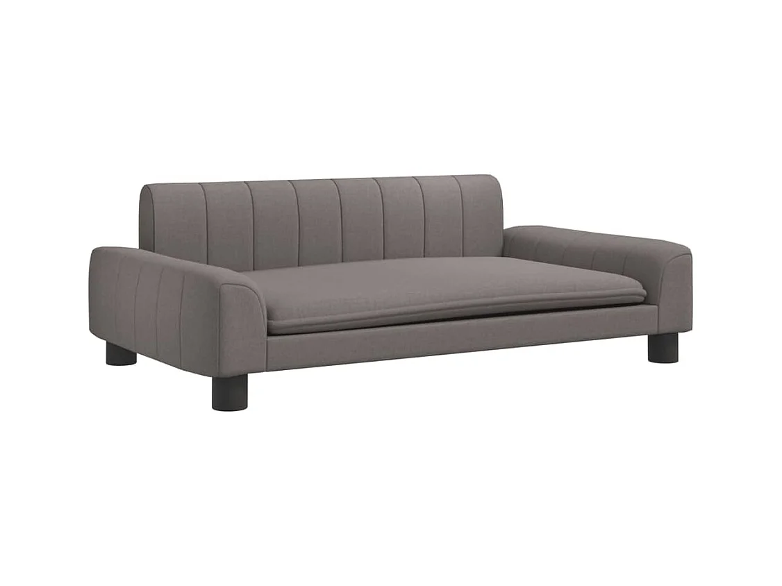 Trent Alan  Cama para perros de tela gris taupe 90x53x30 cm