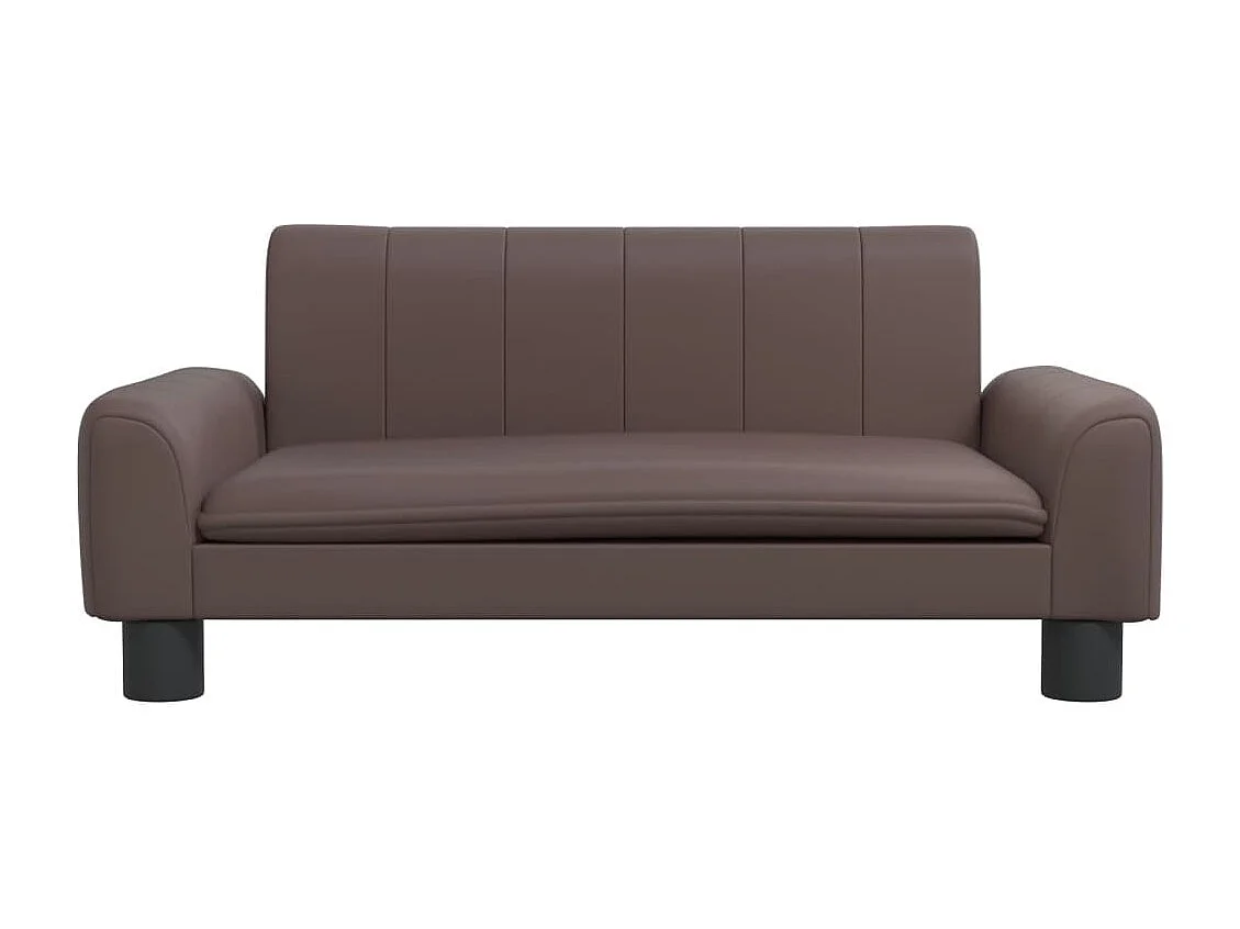 Trent Alan  Cama para perros de cuero sintético marrón 70x45x30 cm