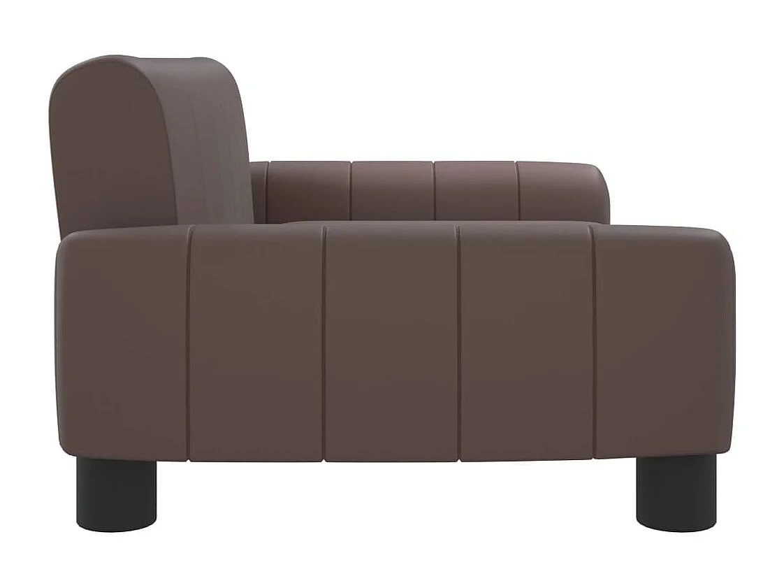 Trent Alan  Cama para perros de cuero sintético marrón 70x45x30 cm