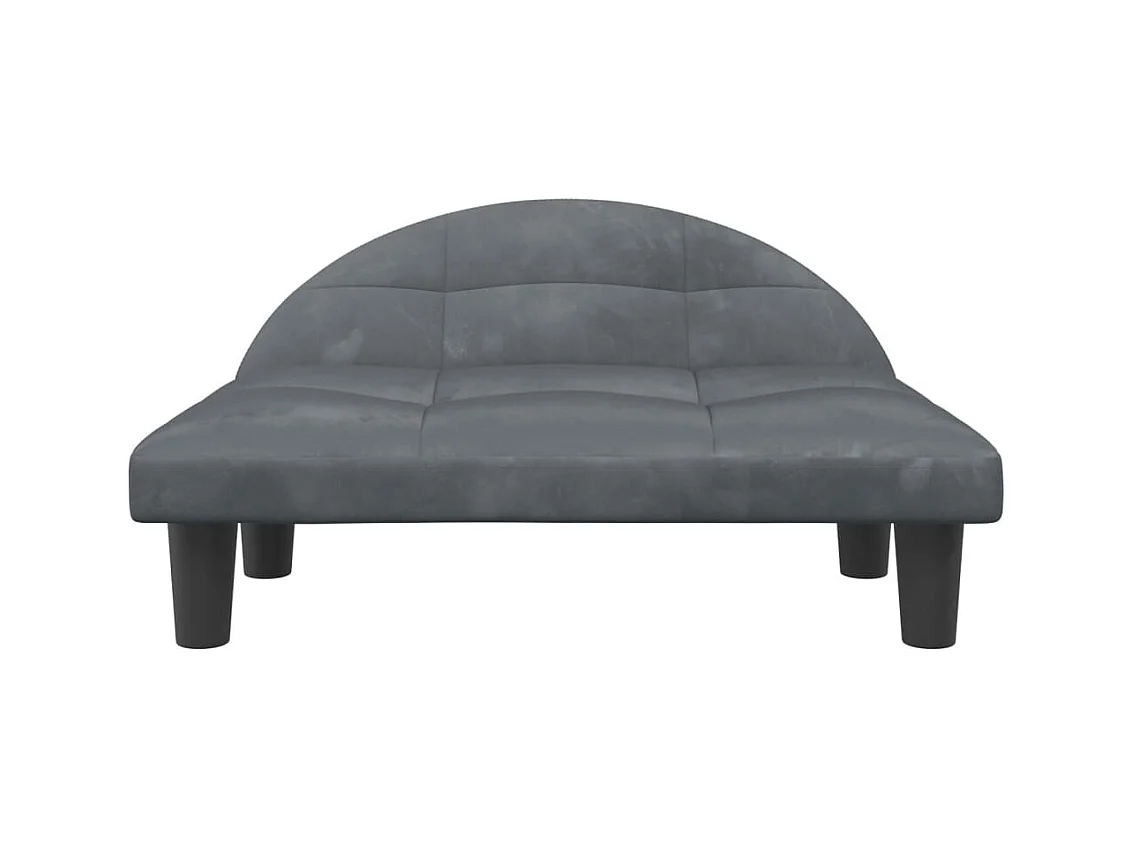 Fort Morgan  Lit pour cen gris foncé 70x52x30 cm velours