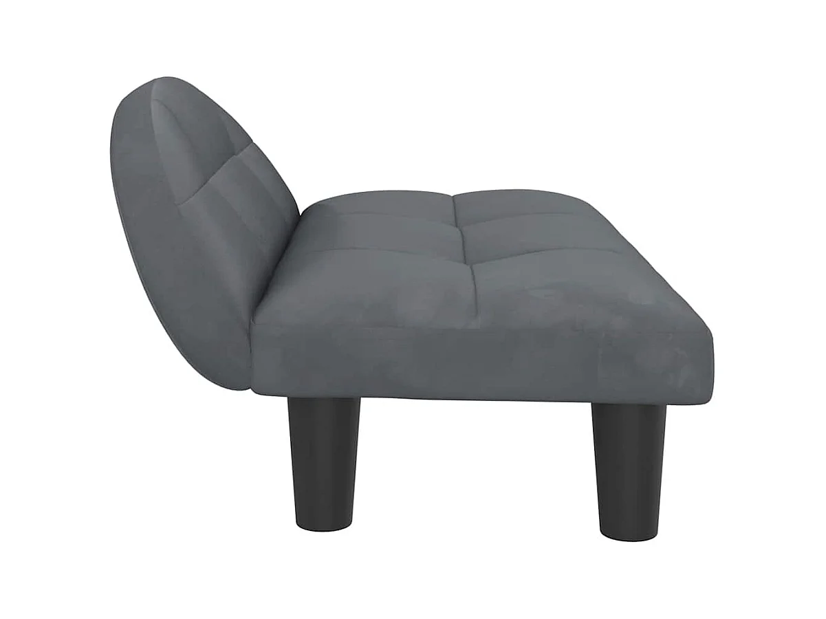 Fort Morgan  Lit pour cen gris foncé 70x52x30 cm velours