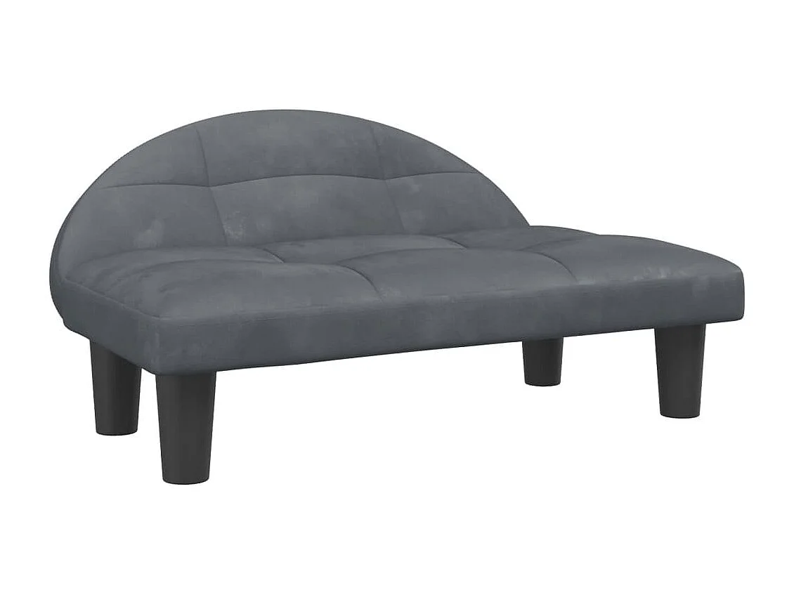 Fort Morgan  Lit pour cen gris foncé 70x52x30 cm velours