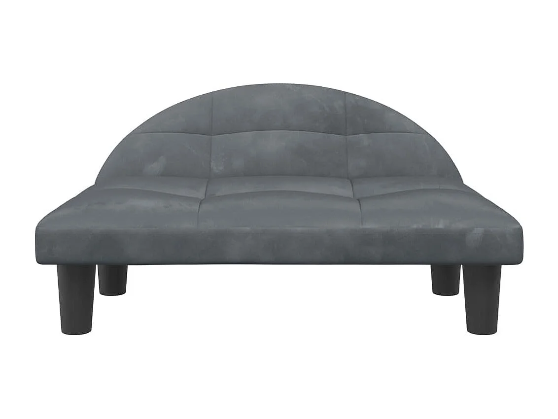 Fort Morgan  Lit pour cen gris foncé 70x52x30 cm velours