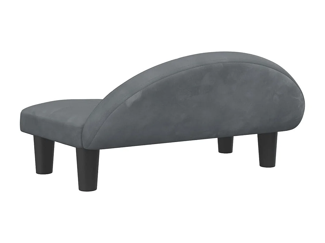 Fort Morgan  Lit pour cen gris foncé 70x52x30 cm velours