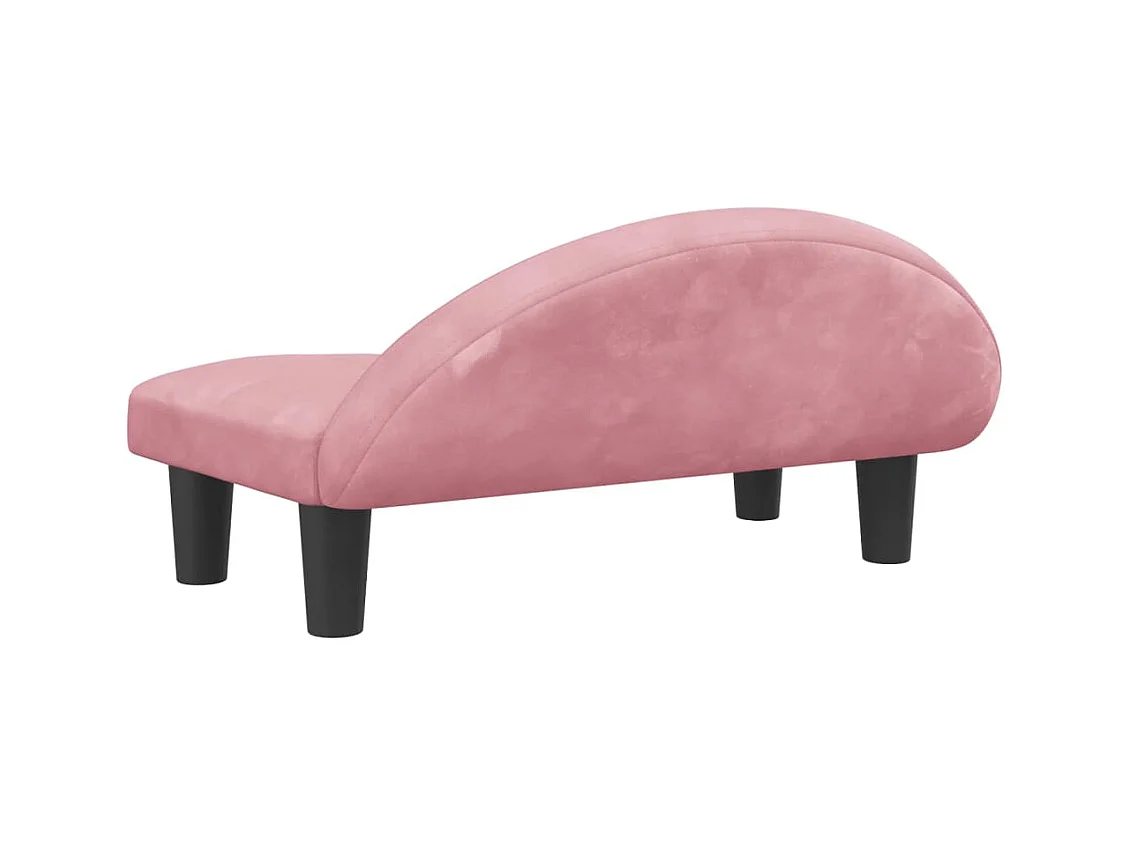 Fort Morgan  Lit pour cen rose 70x52x30 cm velours