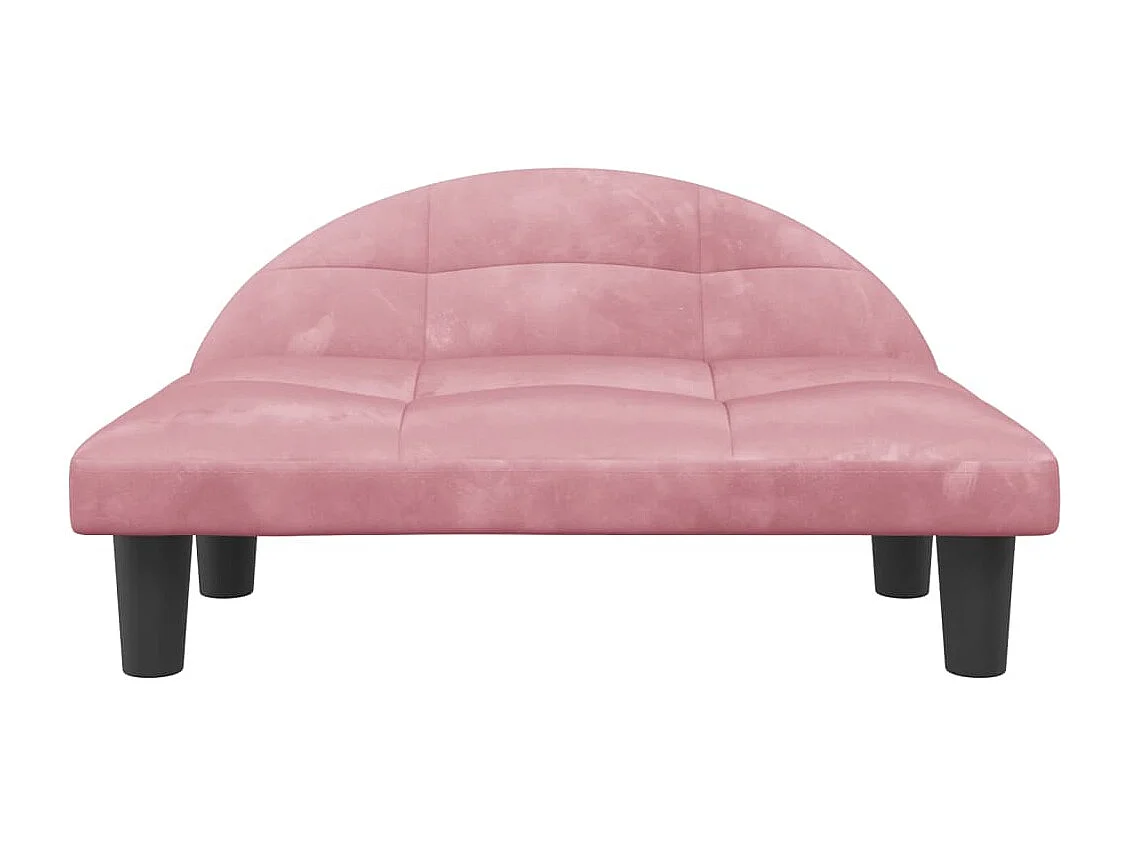 Fort Morgan  Lit pour cen rose 70x52x30 cm velours