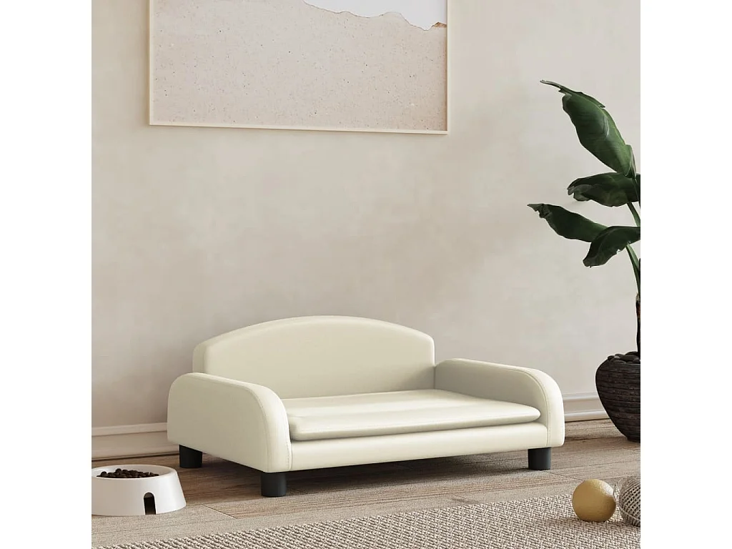 Nezihe  Lit pour cen crème 70x45x30 cm similicuir