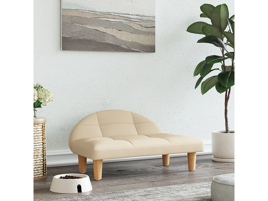 Fort Morgan  Lit pour cen crème 70x52x30 cm tissu