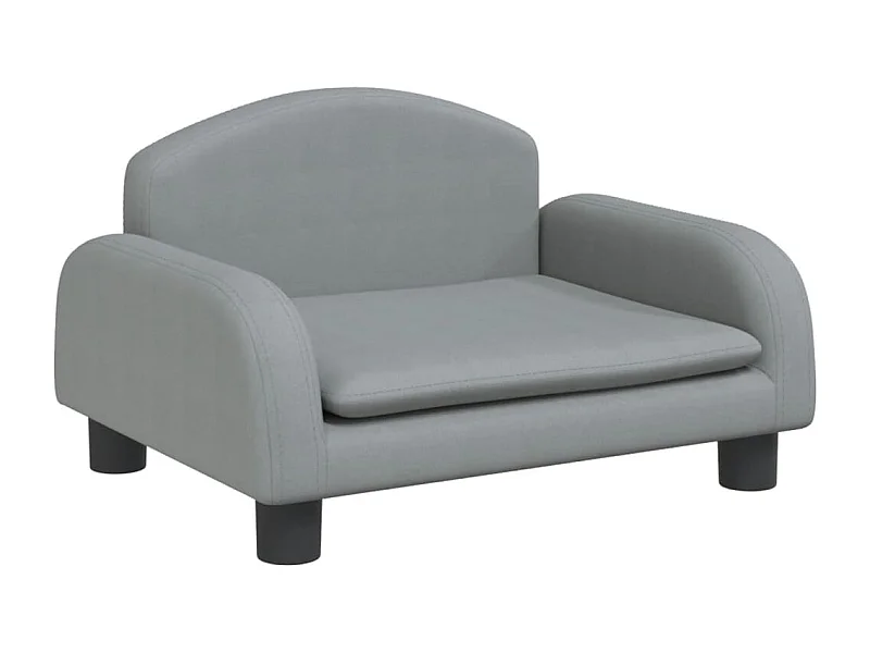 Nezihe  Cama para perros de tela gris claro 50x40x30 cm