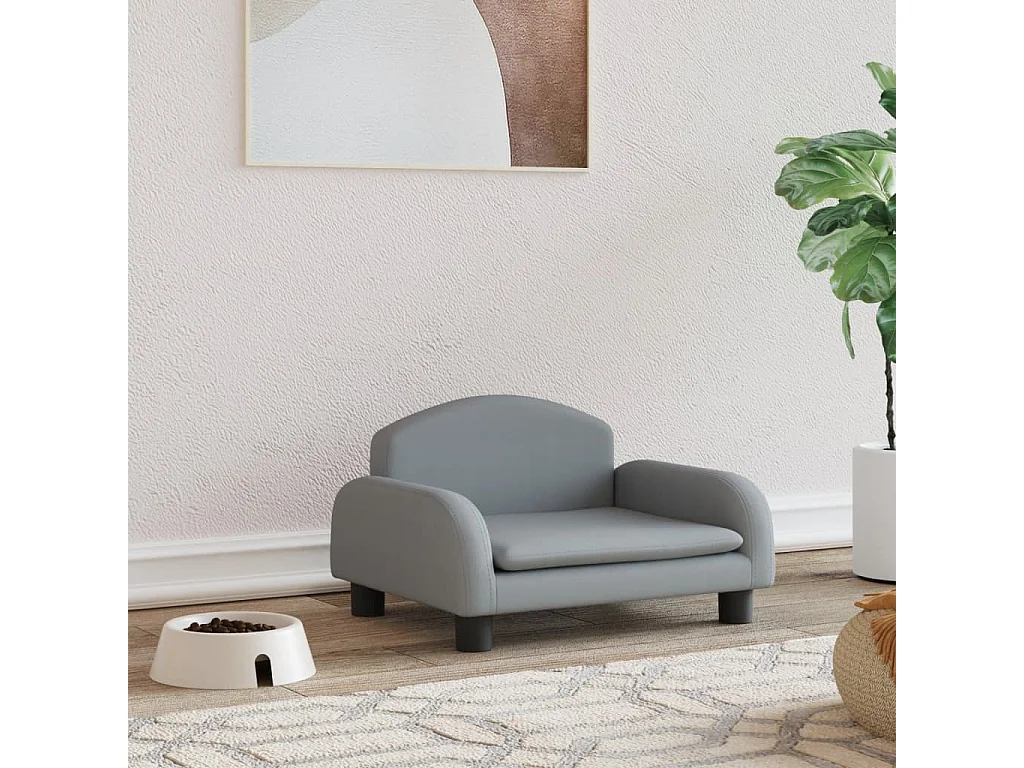 Nezihe  Lit pour cen gris clair 50x40x30 cm tissu