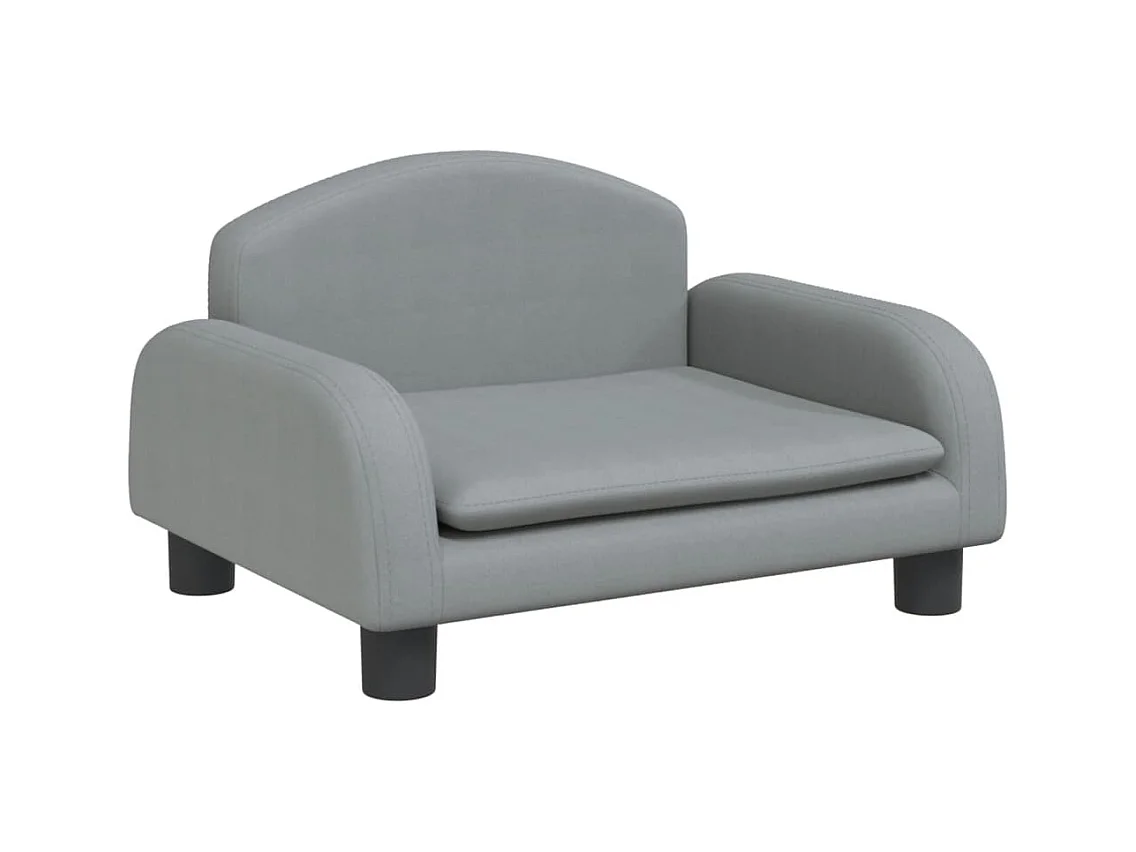 Nezihe  Cama para perros de tela gris claro 50x40x30 cm