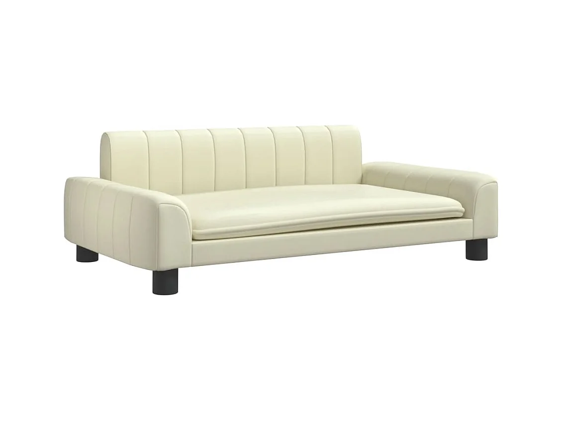 Trent Alan  Lit pour cen crème 90x53x30 cm similicuir