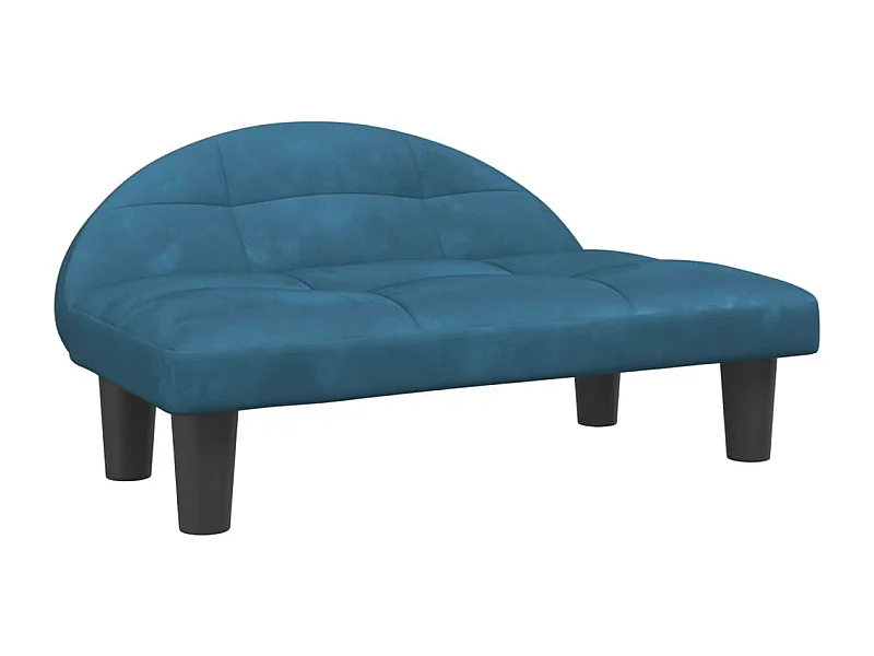 Fort Morgan  Lit pour cen bleu 70x52x30 cm velours