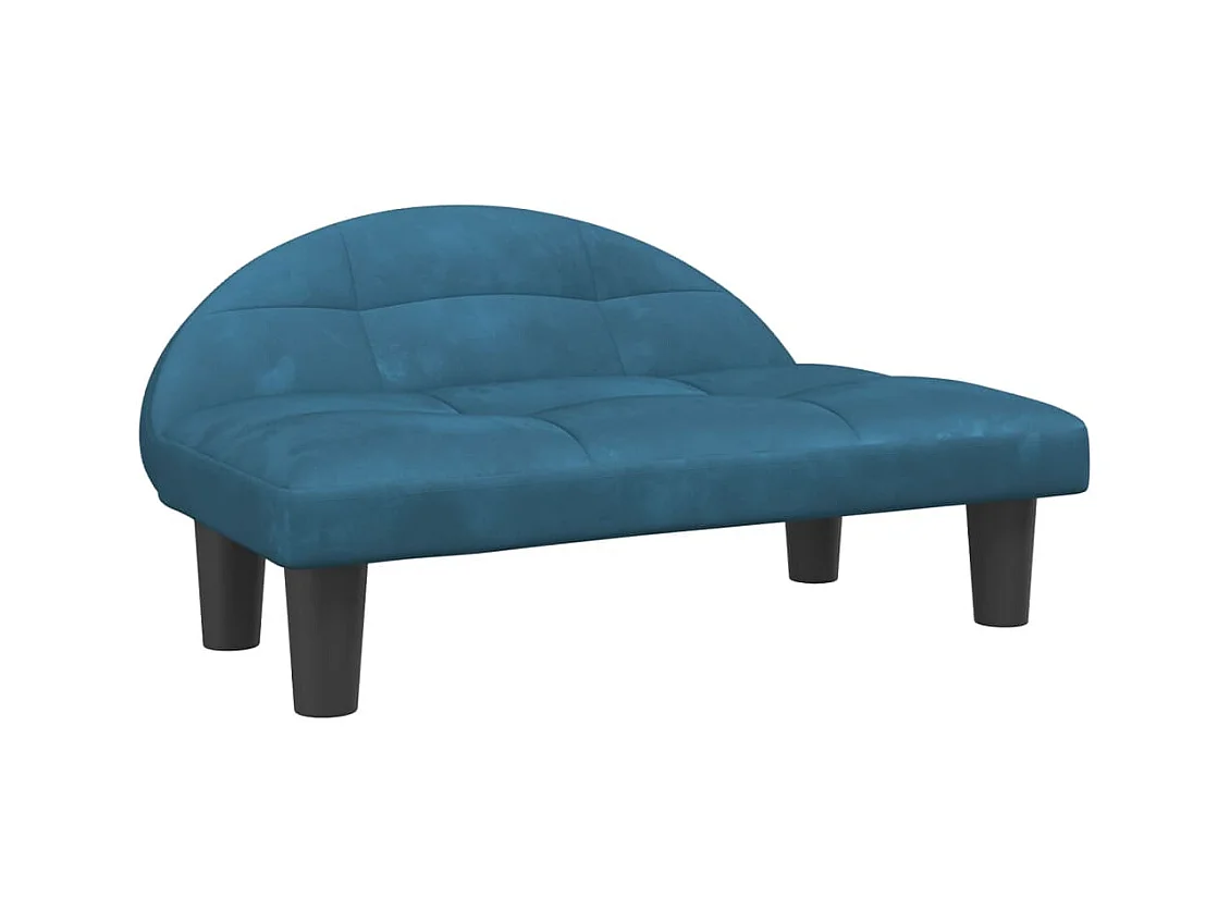 Fort Morgan  Lit pour cen bleu 70x52x30 cm velours