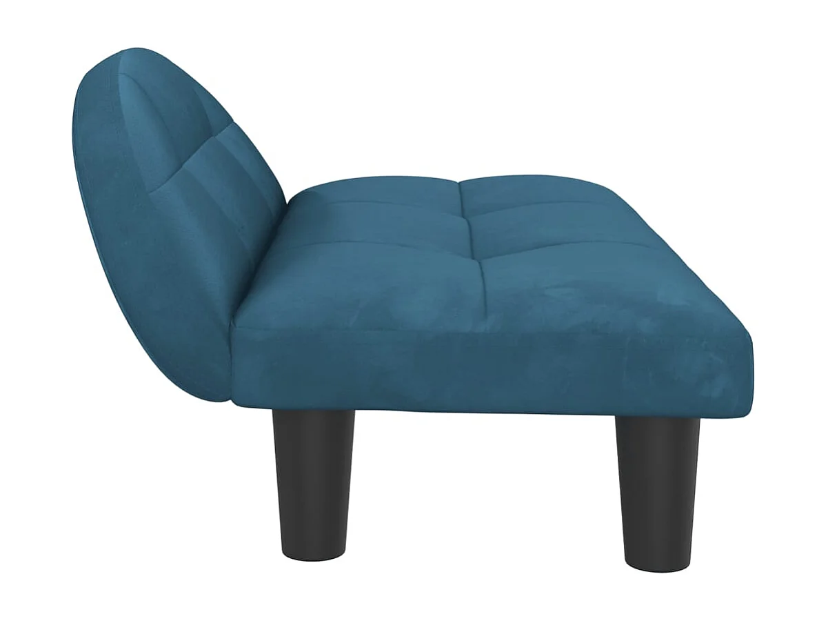 Fort Morgan  Lit pour cen bleu 70x52x30 cm velours