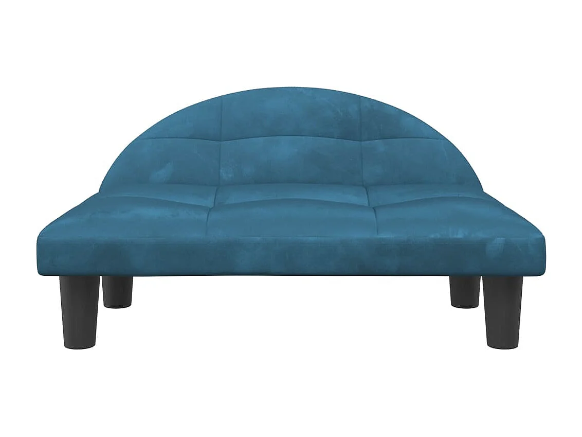 Fort Morgan  Lit pour cen bleu 70x52x30 cm velours