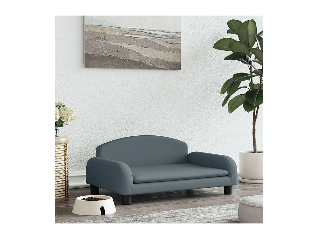 Nezihe  Lit pour cen gris foncé 70x45x30 cm tissu