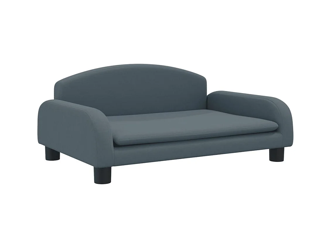 Nezihe  Cama para perros de tela gris oscuro 70x45x30 cm