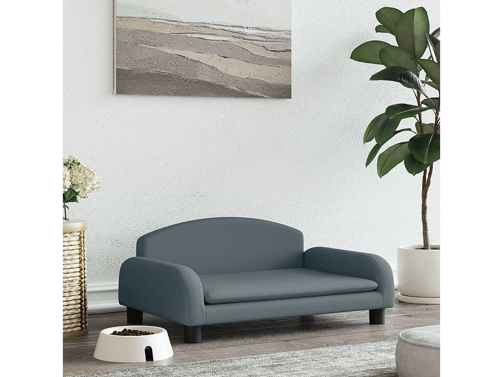 Nezihe  Lit pour cen gris foncé 70x45x30 cm tissu