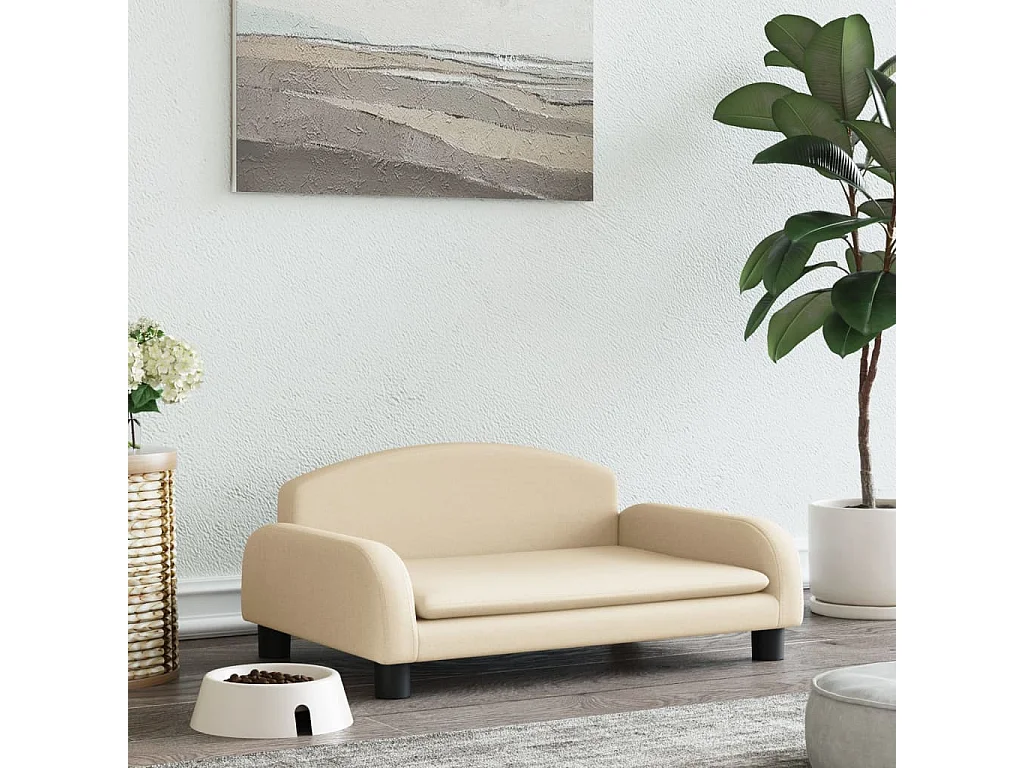 Nezihe  Lit pour cen crème 70x45x30 cm tissu