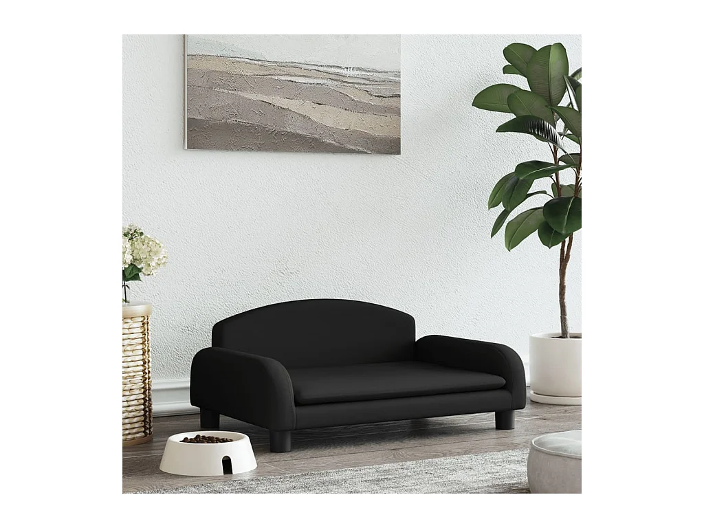 Nezihe  Lit pour cen noir 70x45x30 cm tissu