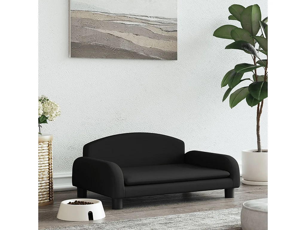 Nezihe  Lit pour cen noir 70x45x30 cm tissu