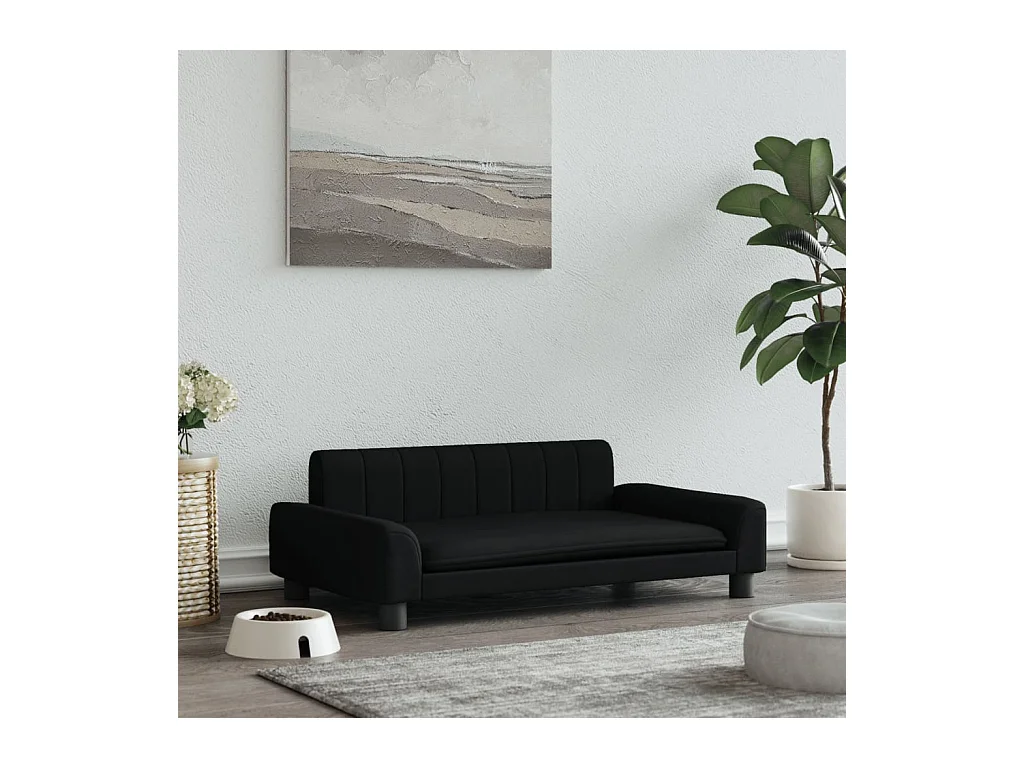 Trent Alan  Lit pour cen noir 90x53x30 cm tissu