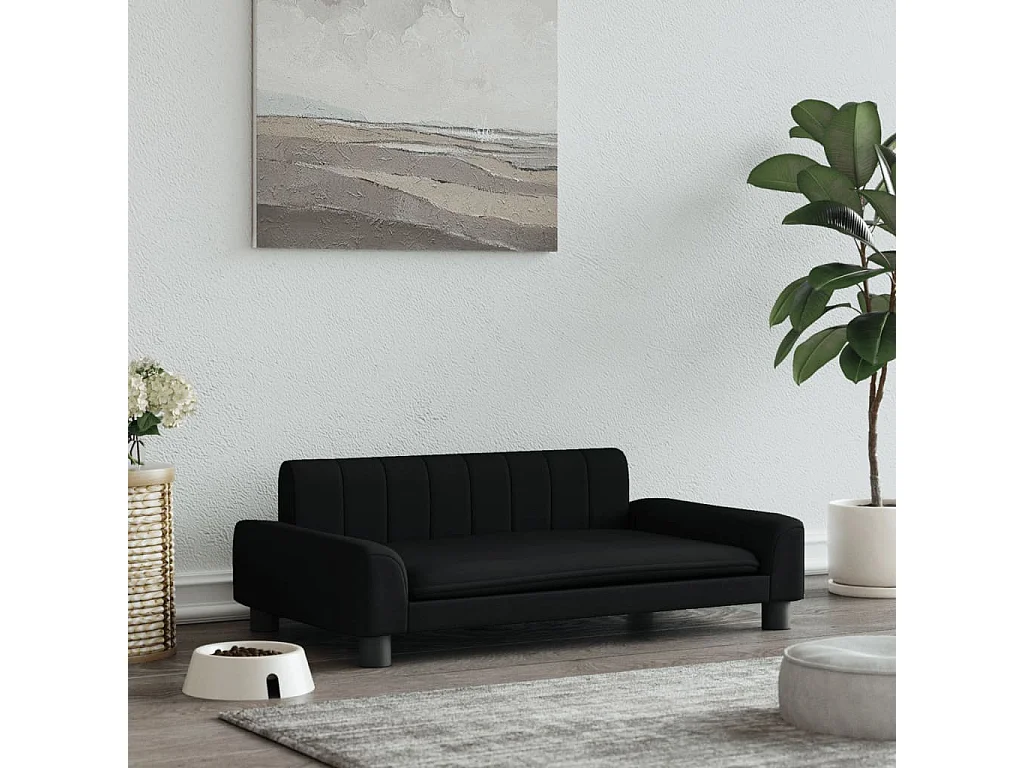 Trent Alan  Lit pour cen noir 90x53x30 cm tissu