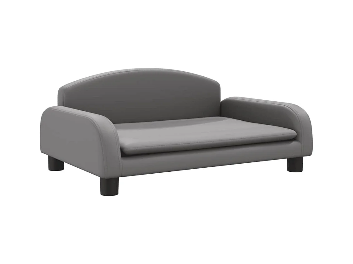 Nezihe  Lit pour cen gris 70x45x30 cm similicuir