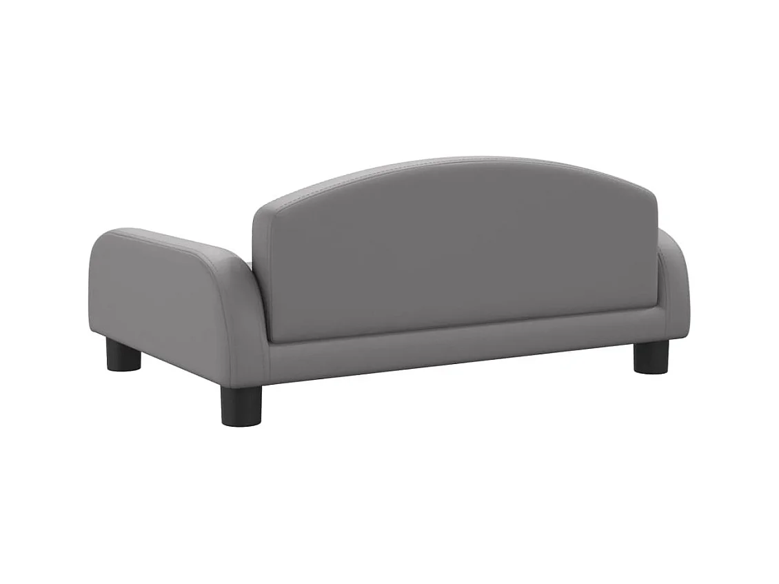 Nezihe  Lit pour cen gris 70x45x30 cm similicuir