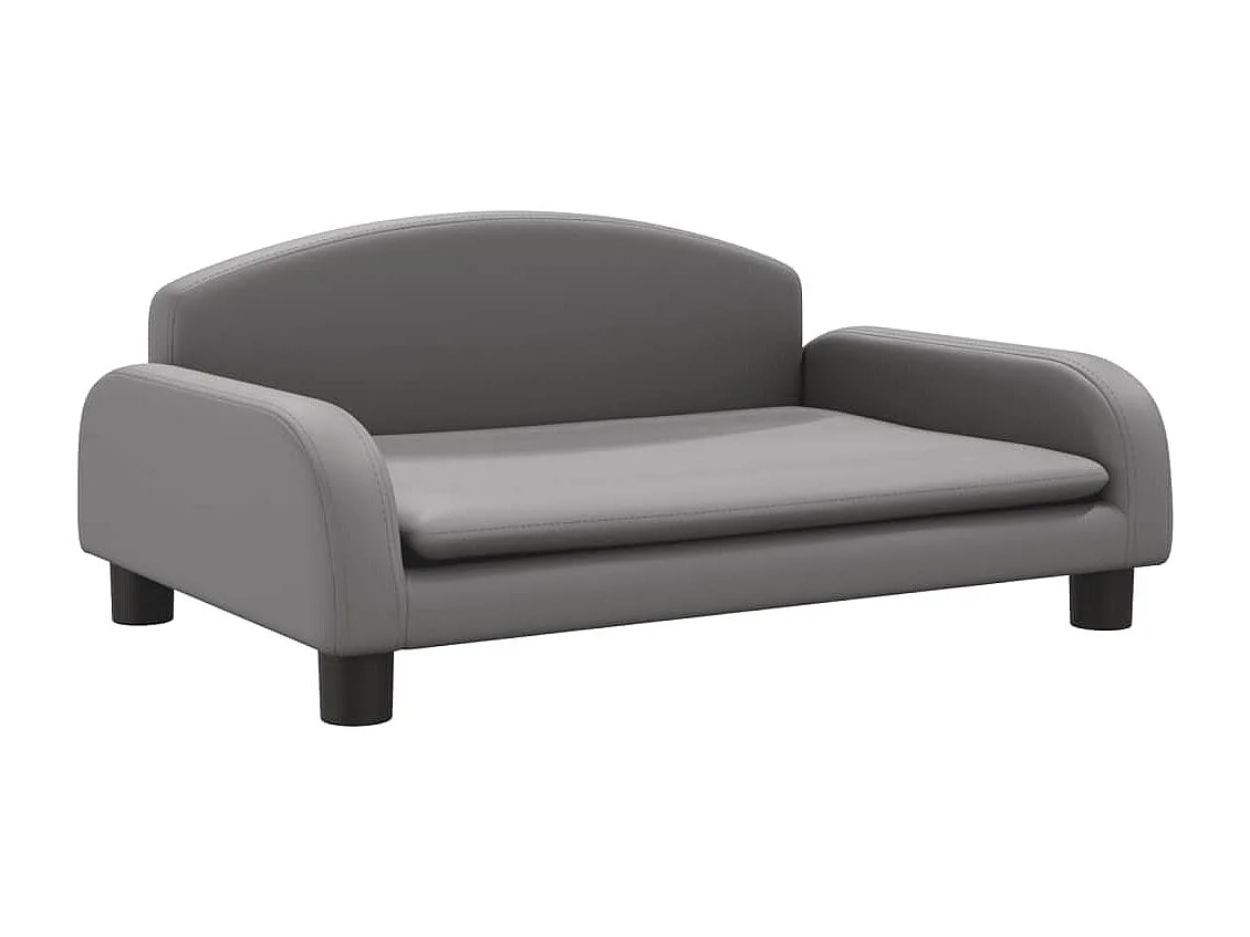 Nezihe  Lit pour cen gris 70x45x30 cm similicuir