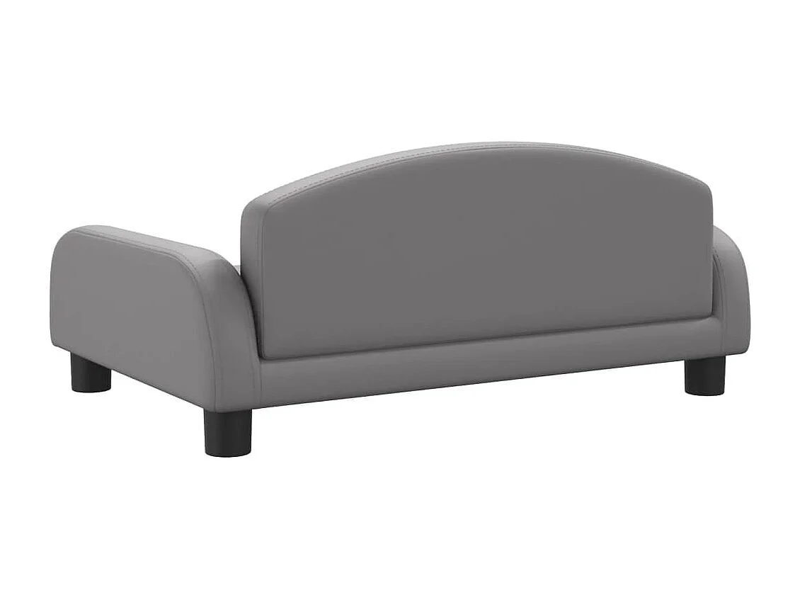 Nezihe  Lit pour cen gris 70x45x30 cm similicuir