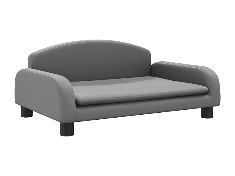 Nezihe  Lit pour cen gris 70x45x30 cm similicuir