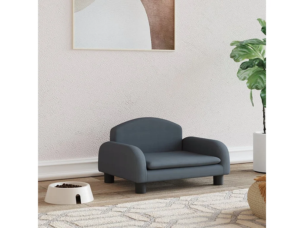 Nezihe  Lit pour cen gris foncé 50x40x30 cm tissu