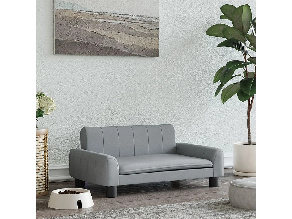 Trent Alan  Lit pour cen gris clair 70x45x30 cm tissu