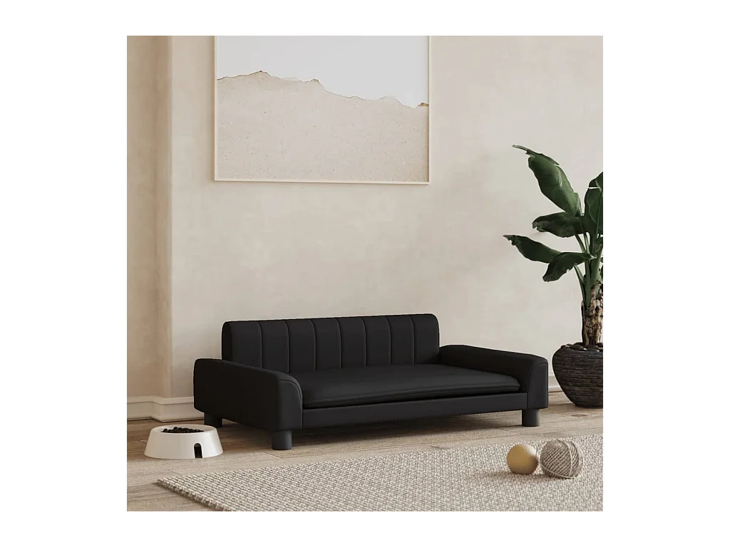 Trent Alan  Lit pour cen noir 90x53x30 cm similicuir