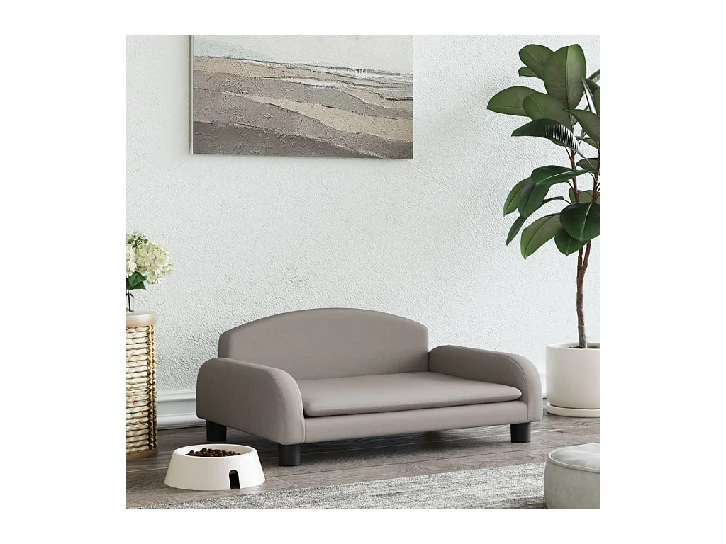 Nezihe  Lit pour cen taupe 70x45x30 cm tissu