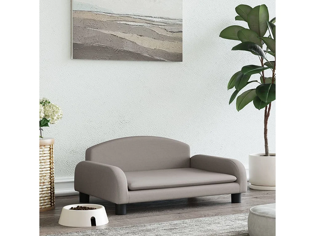 Nezihe  Lit pour cen taupe 70x45x30 cm tissu