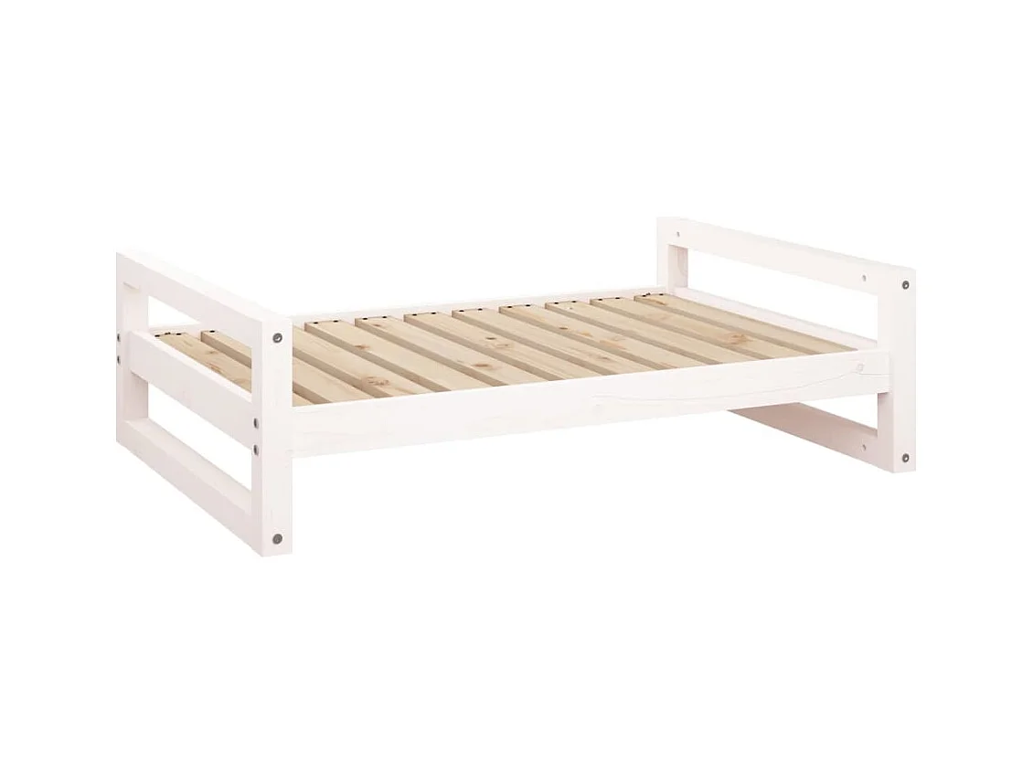 Harelbeke  Hondenmand 95,5x65,5x28 cm massief grenenhout wit